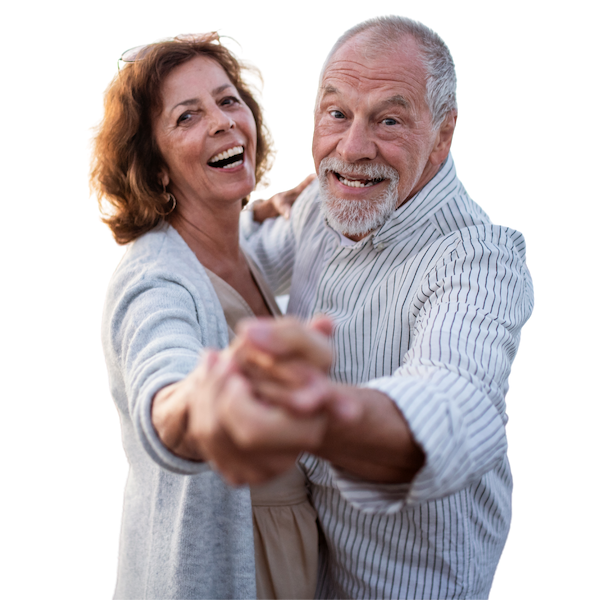 Happy Senior Couple Dancing in Fremont, CA